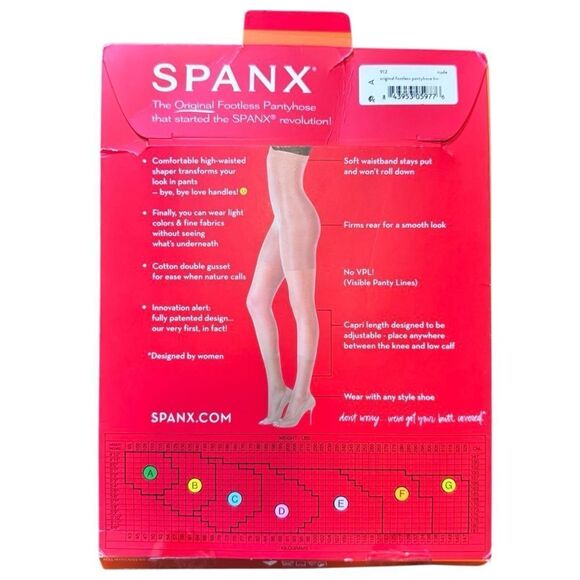 NWT- Spank Footless High Waisted Pantyhose in Nude, Size A - Picture 3 of 6